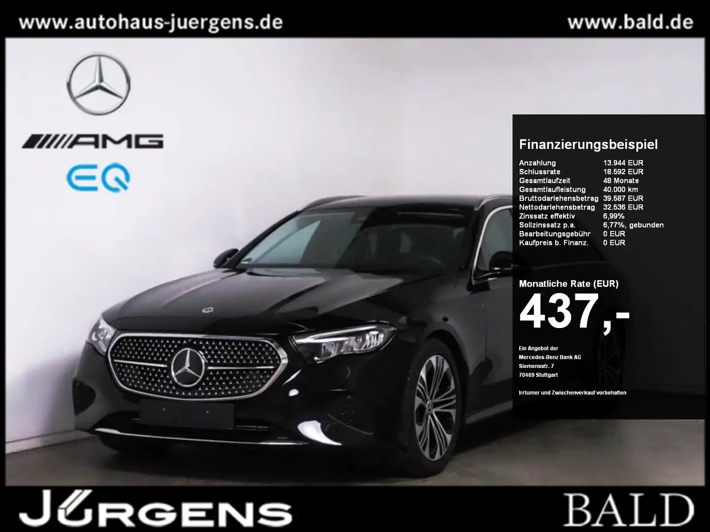 Mercedes-Benz E 300 e T Avantgarde/LED/Kamera/Totw/Distr/19' Noir - 1
