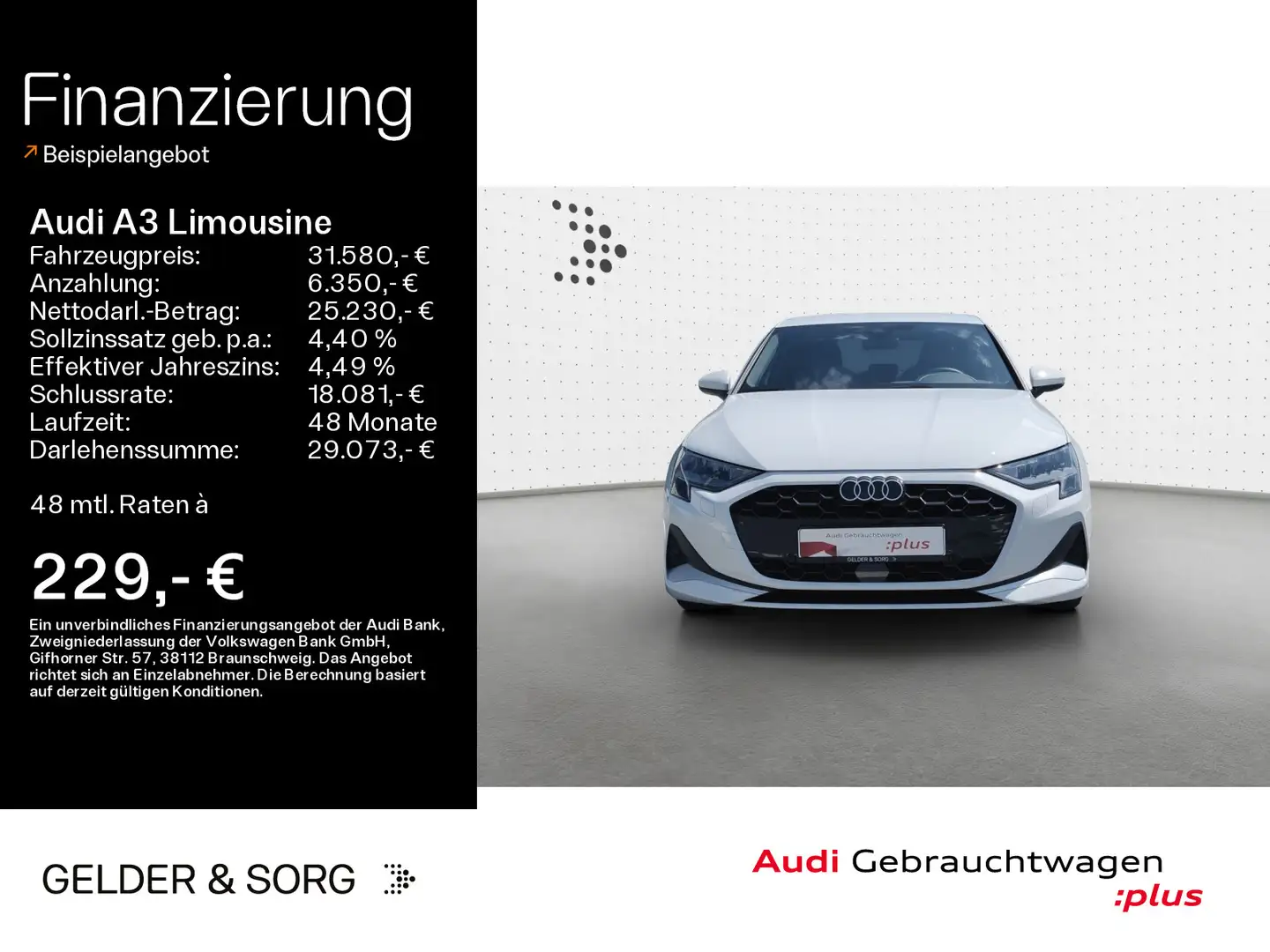 Audi A3 30 TFSI Winterräder*Navi*Sound*RFK Bianco - 1