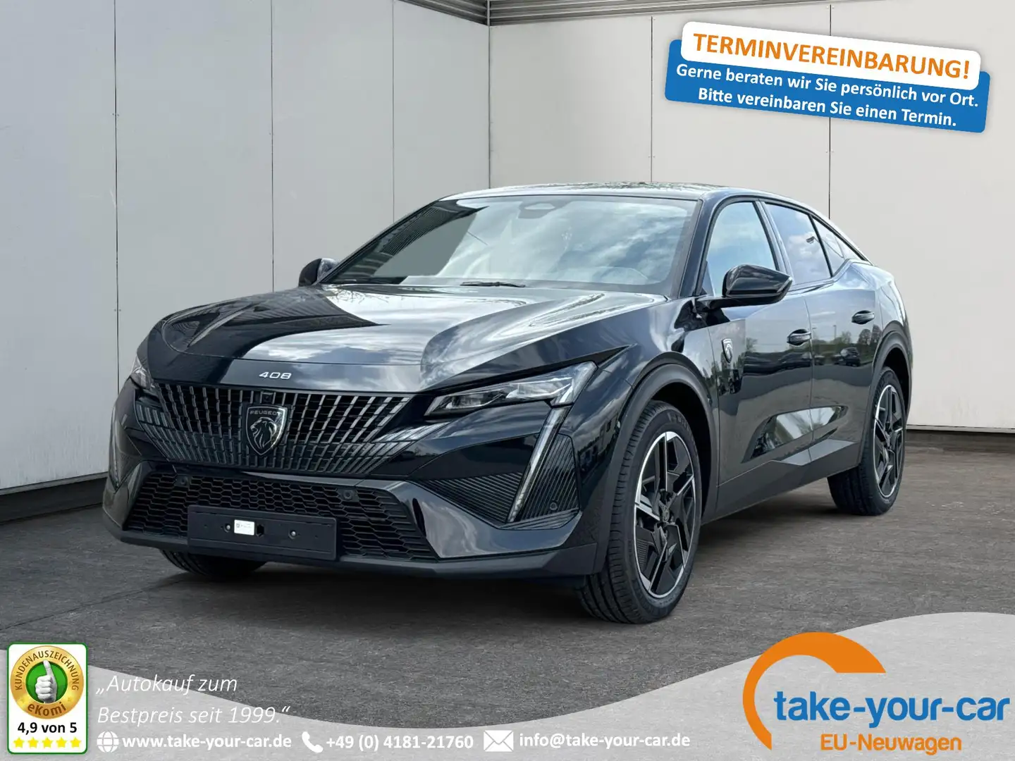 Peugeot 408 GT 360° KAMERA+PDC+NAVI+MATRIX LED+19 LM 1.2 Pu... Czarny - 1