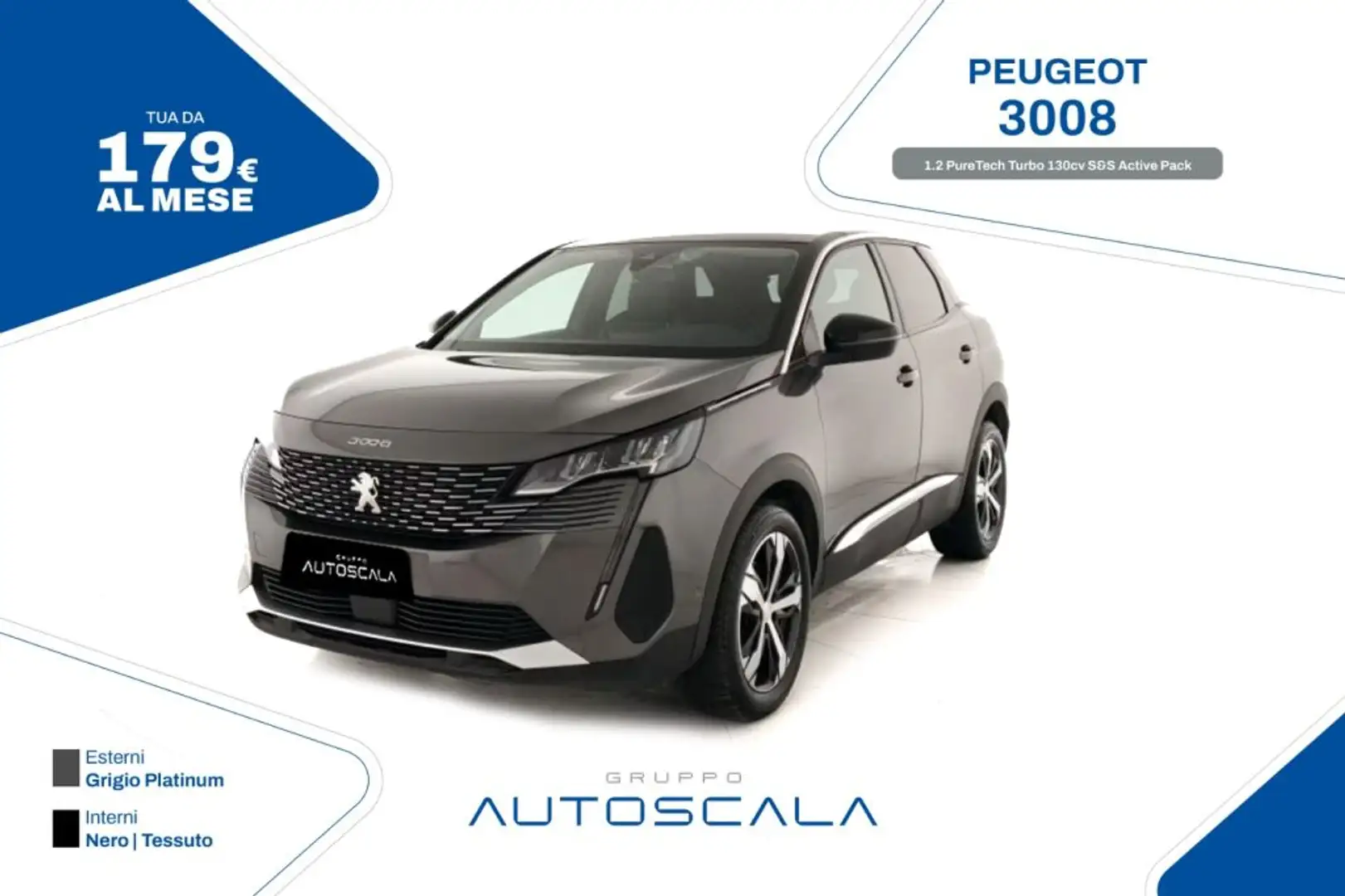 Peugeot 3008 1.2 PureTech Turbo 130cv S&S Active Pack Grau - 1