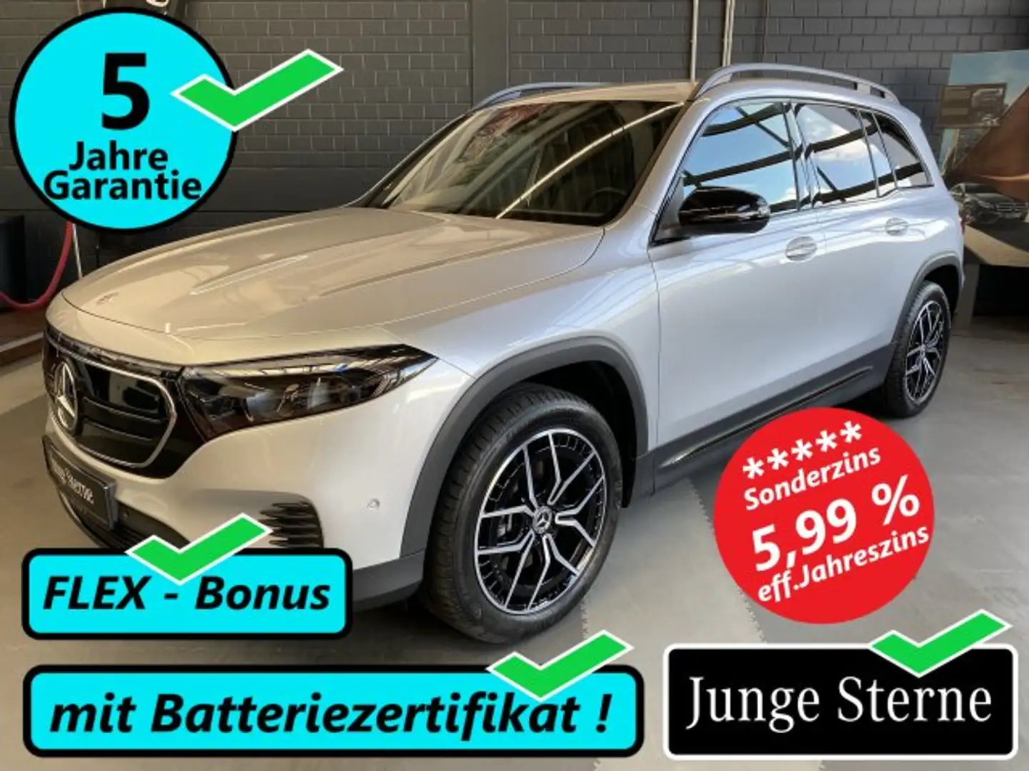 Mercedes-Benz EQB 300 EQB 300 4M Progressive Adv.Night Kamera MBUX 19" Argento - 1