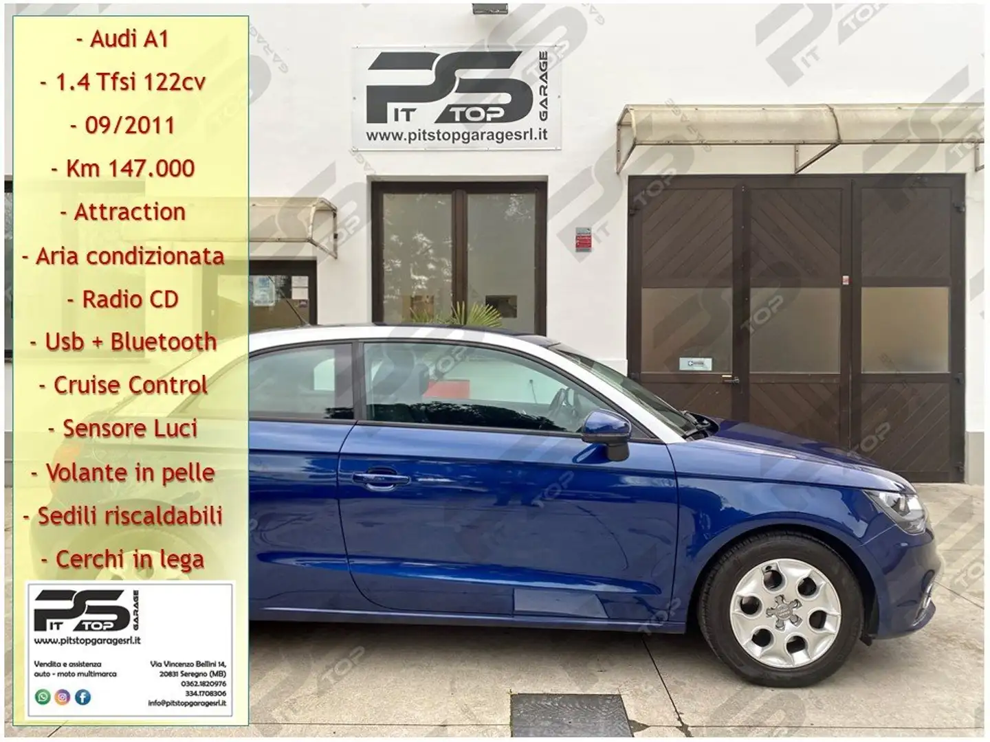 Audi A1 A1 1.4 tfsi Attraction 122cv - Blu\Grigio Blauw - 1