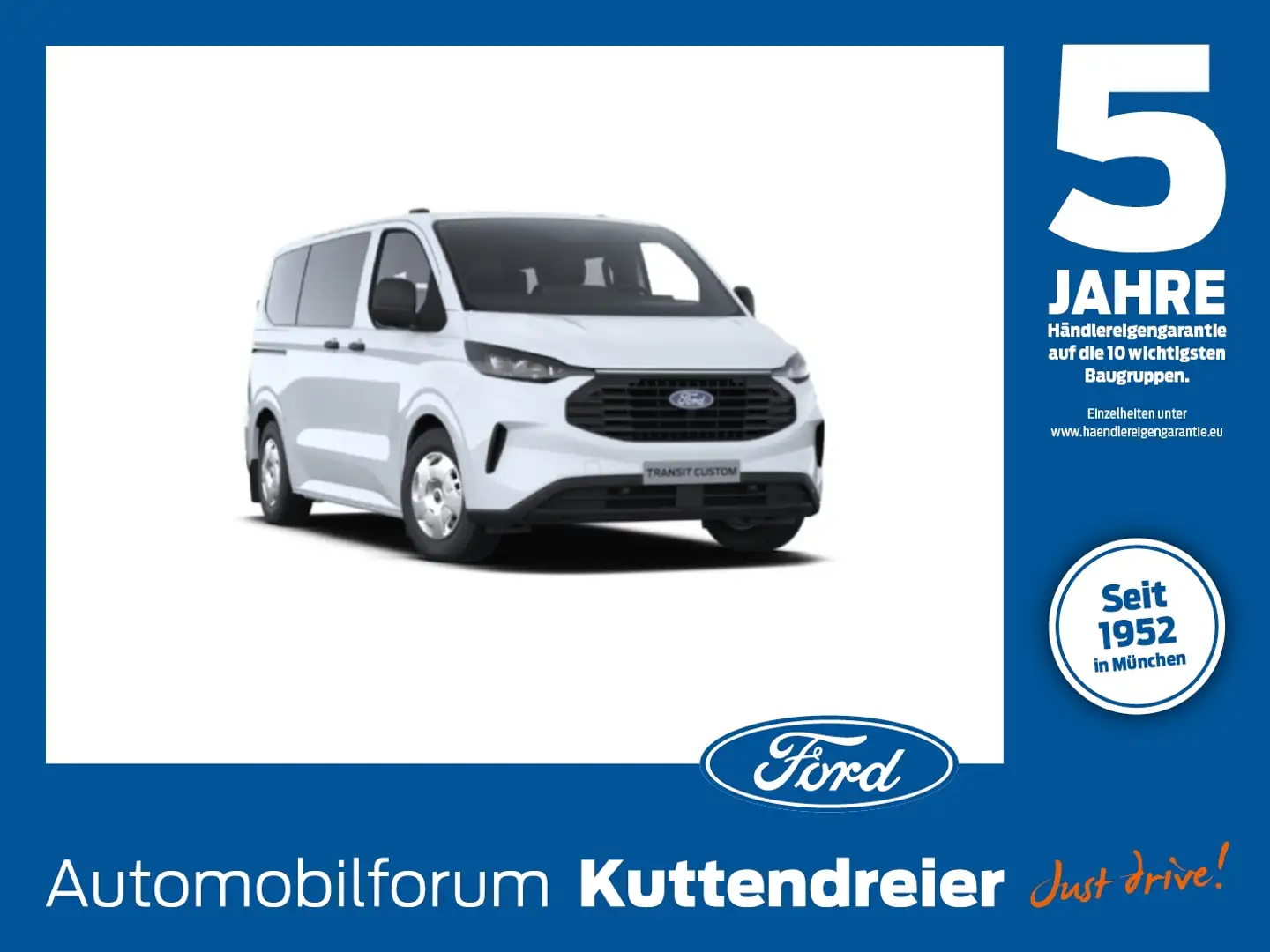Ford Transit Custom Kombi Trend 320 L1 LED*CAM*SYNC4 Blanc - 1