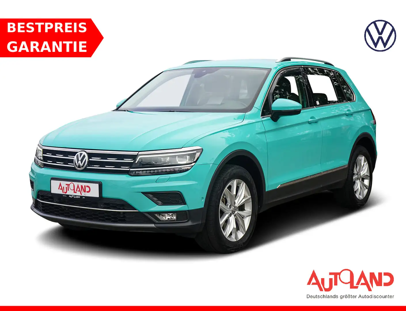 Volkswagen Tiguan 2.0 TDI Highline 4Motion DSG LED Navi AHK Grün - 1