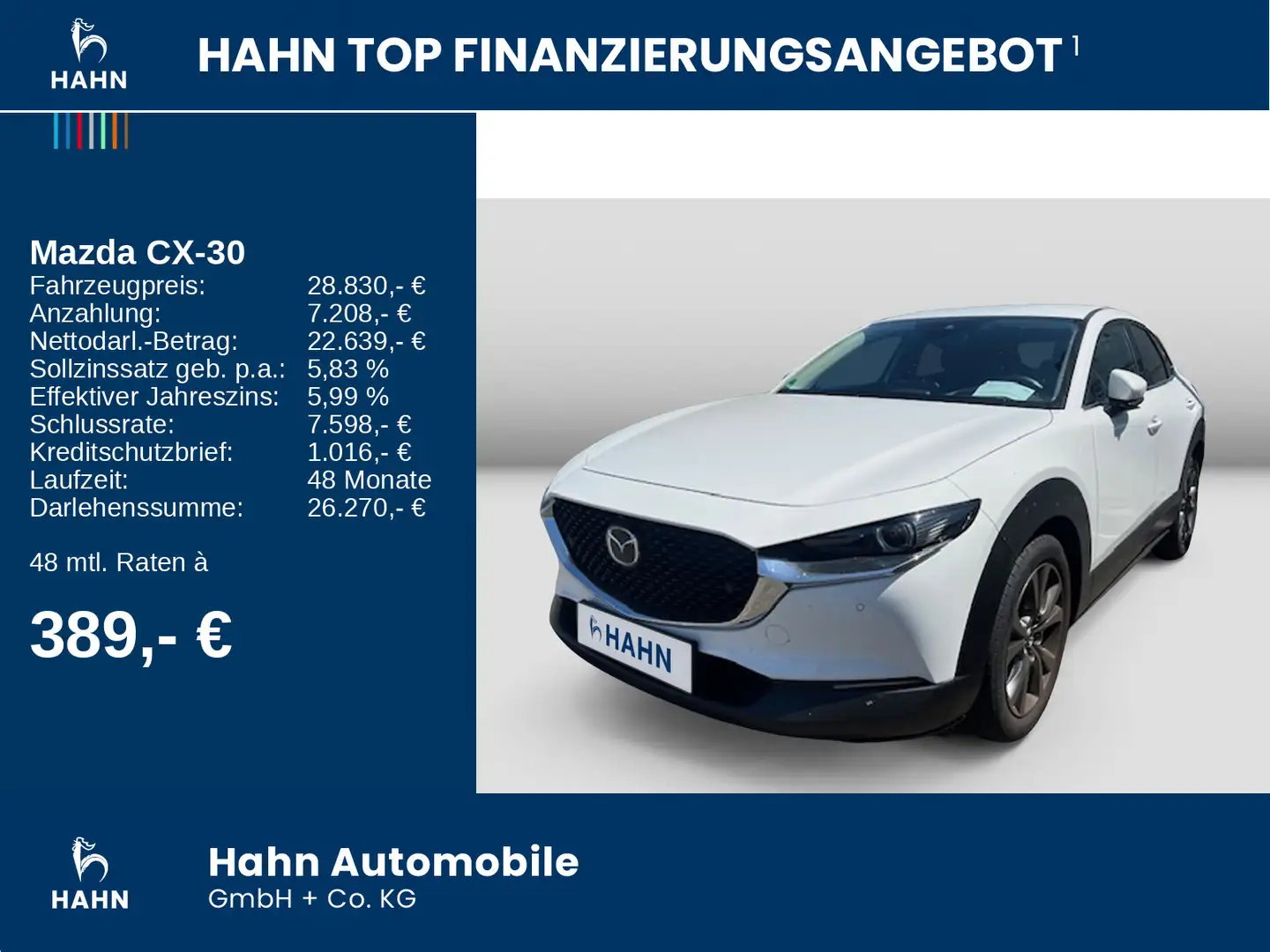 Mazda CX-30 2.0 SKYACTIV-X M Hybrid Selection 2WD AHK Blanc - 2