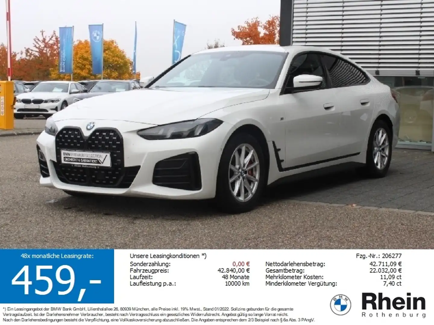 BMW 420 d Gran Coupé M Sport Pro HeadUp S-Dach Cam Blanc - 1