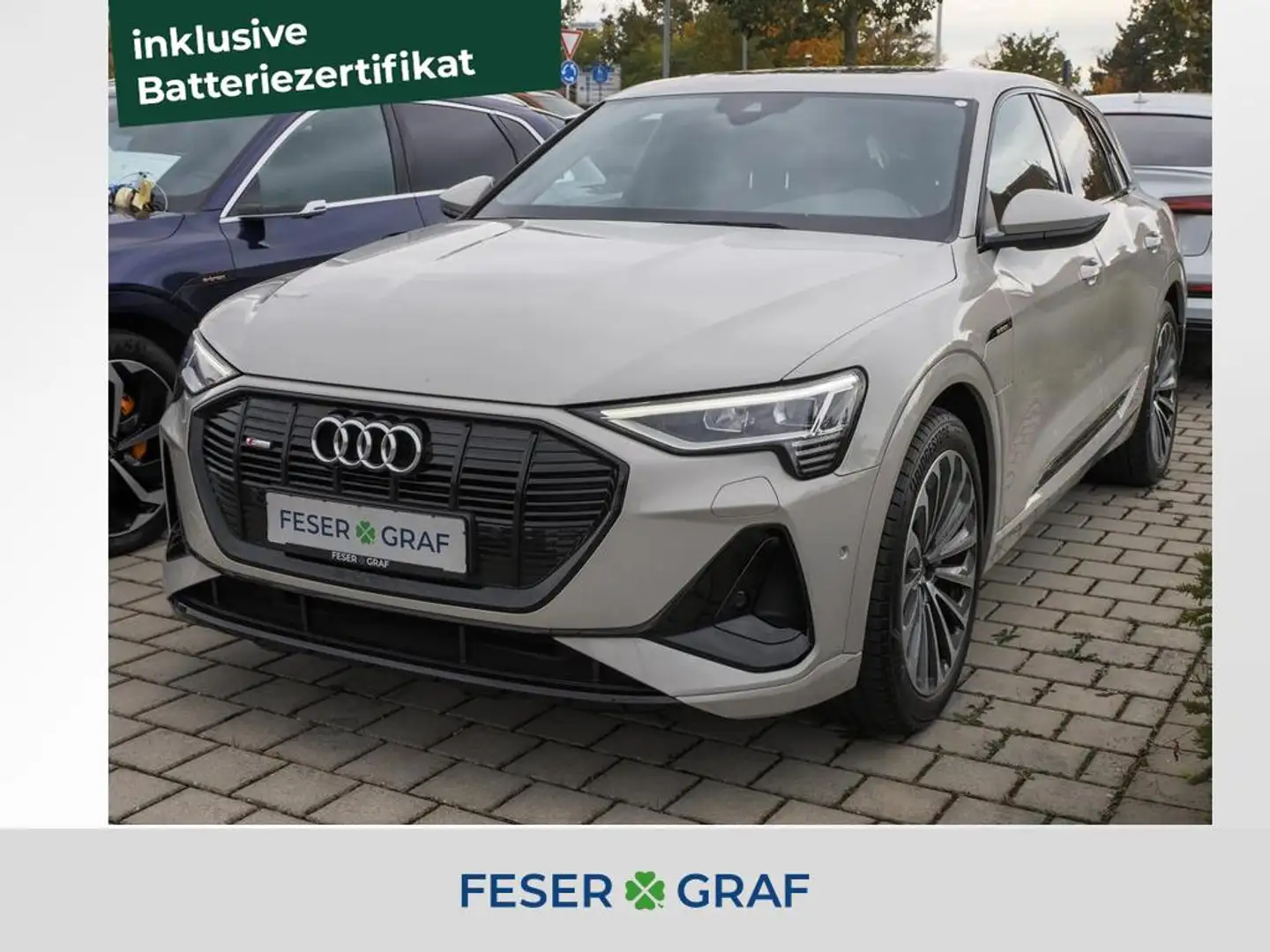 Audi e-tron 55 S Line quattro 300kW B&O LED Nav Pano RüKa Sitz Beige - 1