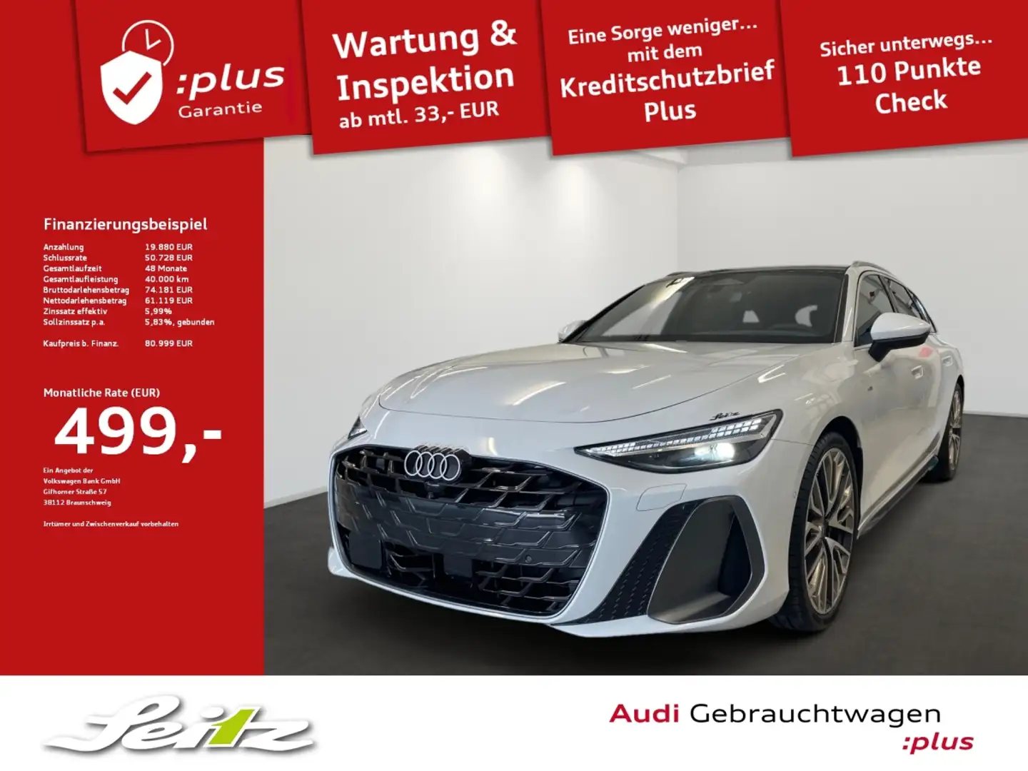 Audi A6 Avant TFSI quattro *PANO*HEAD-UP*KAMERA* Biały - 1