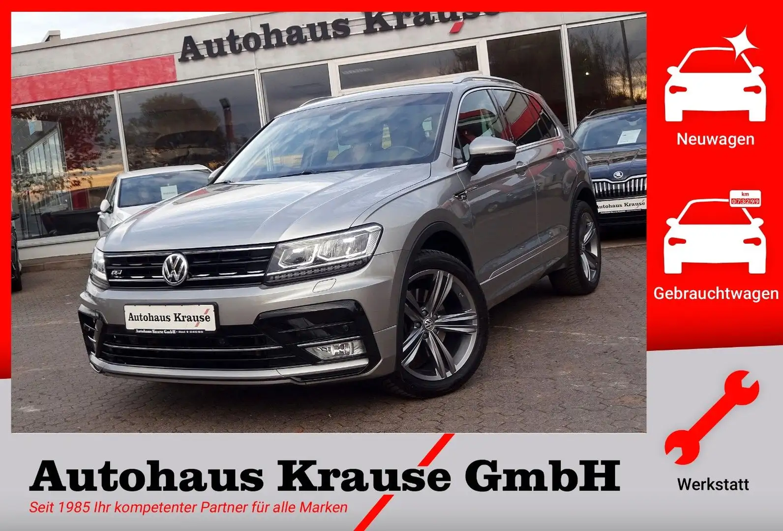 Volkswagen Tiguan 2.0TSI 4Motion R LINE-AHK/APP/LED/VIRT.CP Silber - 1