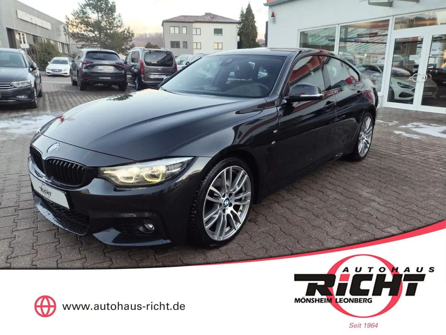 BMW 420 d Gran Coupe M Sport HUD SHZ H&K Navi LED AHK Schwarz - 1