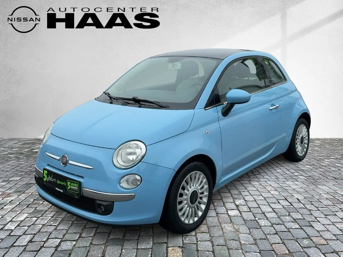 Fiat 500 1.2 8V Lounge Pano+SD+LM Blau - 2