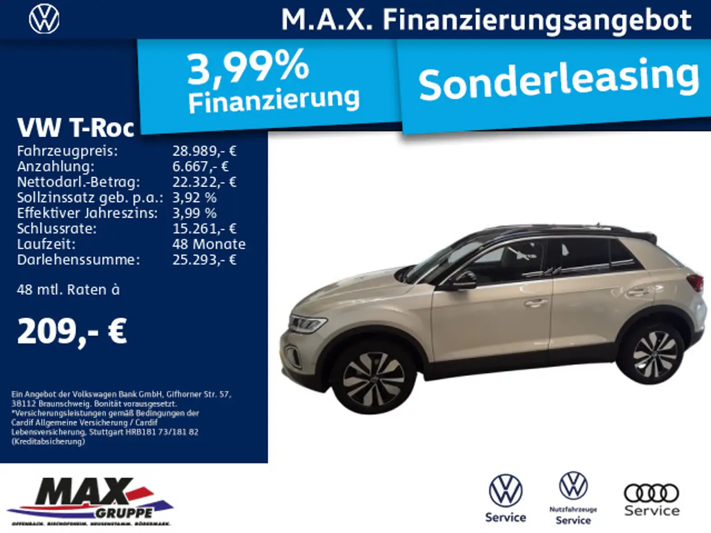 Volkswagen T-Roc 1.5 TSI MOVE DSG LED+KAMERA+DCP+PDC+DAB+ Silber - 1