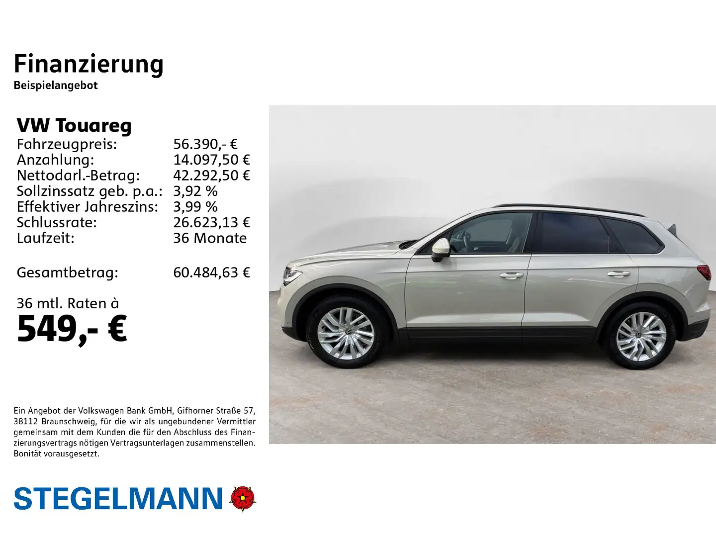 Volkswagen Touareg 3.0 TDI Tiptr. 4M *AHK*Luft*LED* Beige - 2