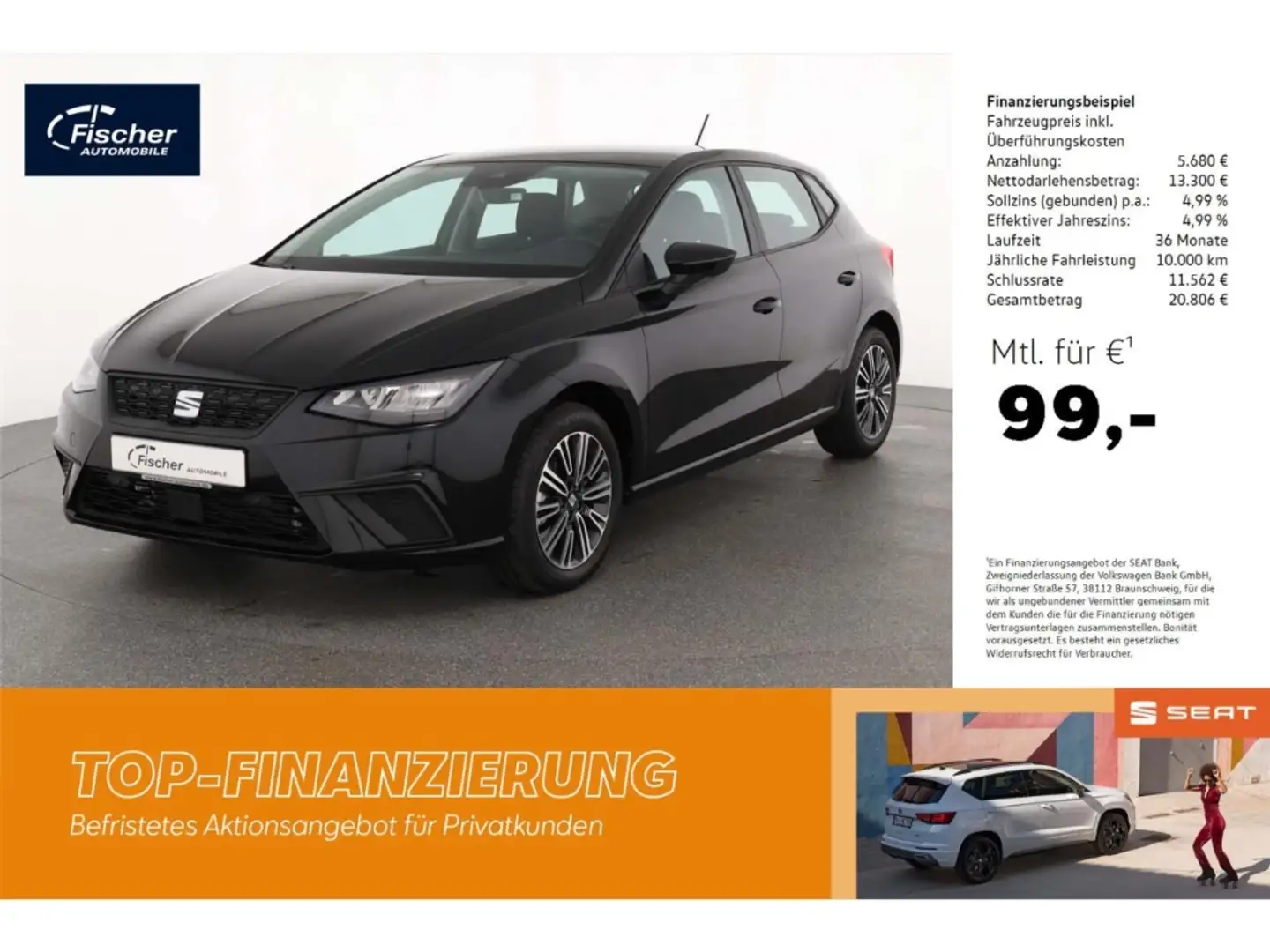 SEAT Ibiza 1.0 TSI Style Edition Schwarz - 1
