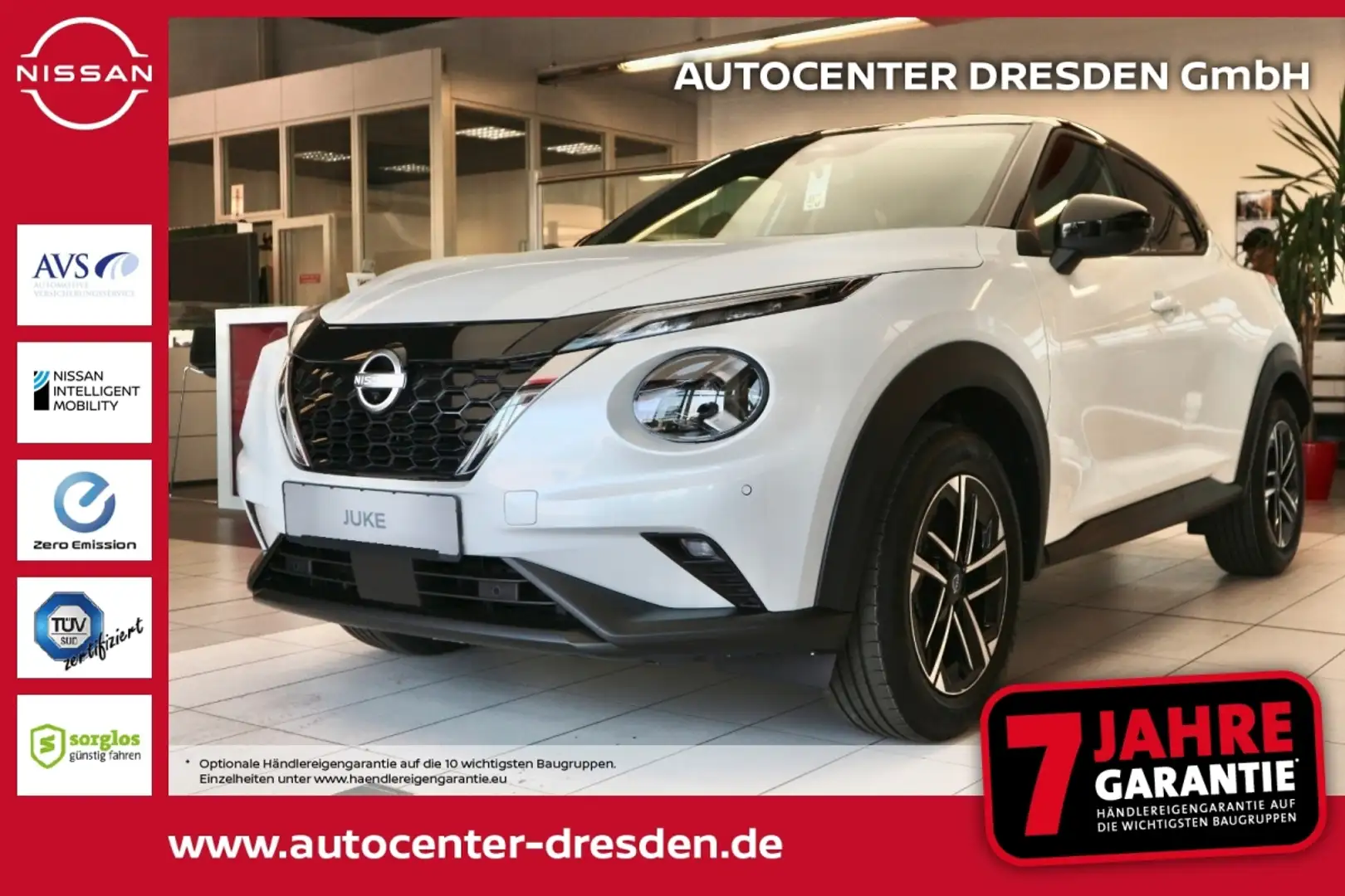 Nissan Juke 1.0 DIG-T 114 PS 6MT N-Conn Kam Navi SitzH Bianco - 1