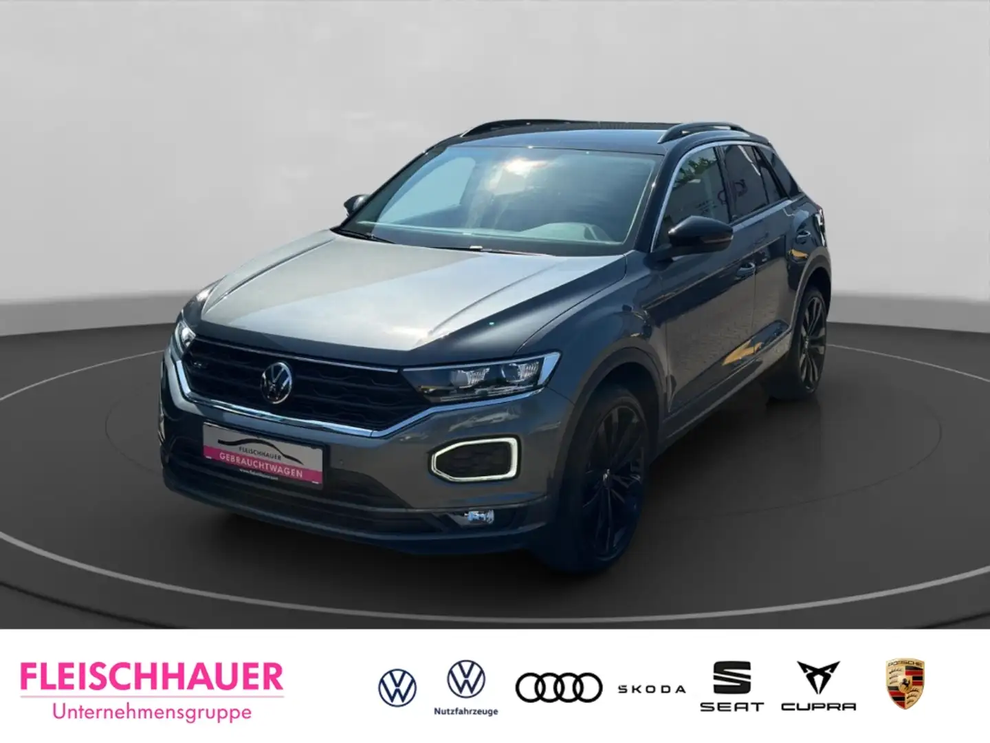 Volkswagen T-Roc 1,5TSI R-Line+AHK+CarPlay+Navi+LED+APS+Rear View Gris - 1