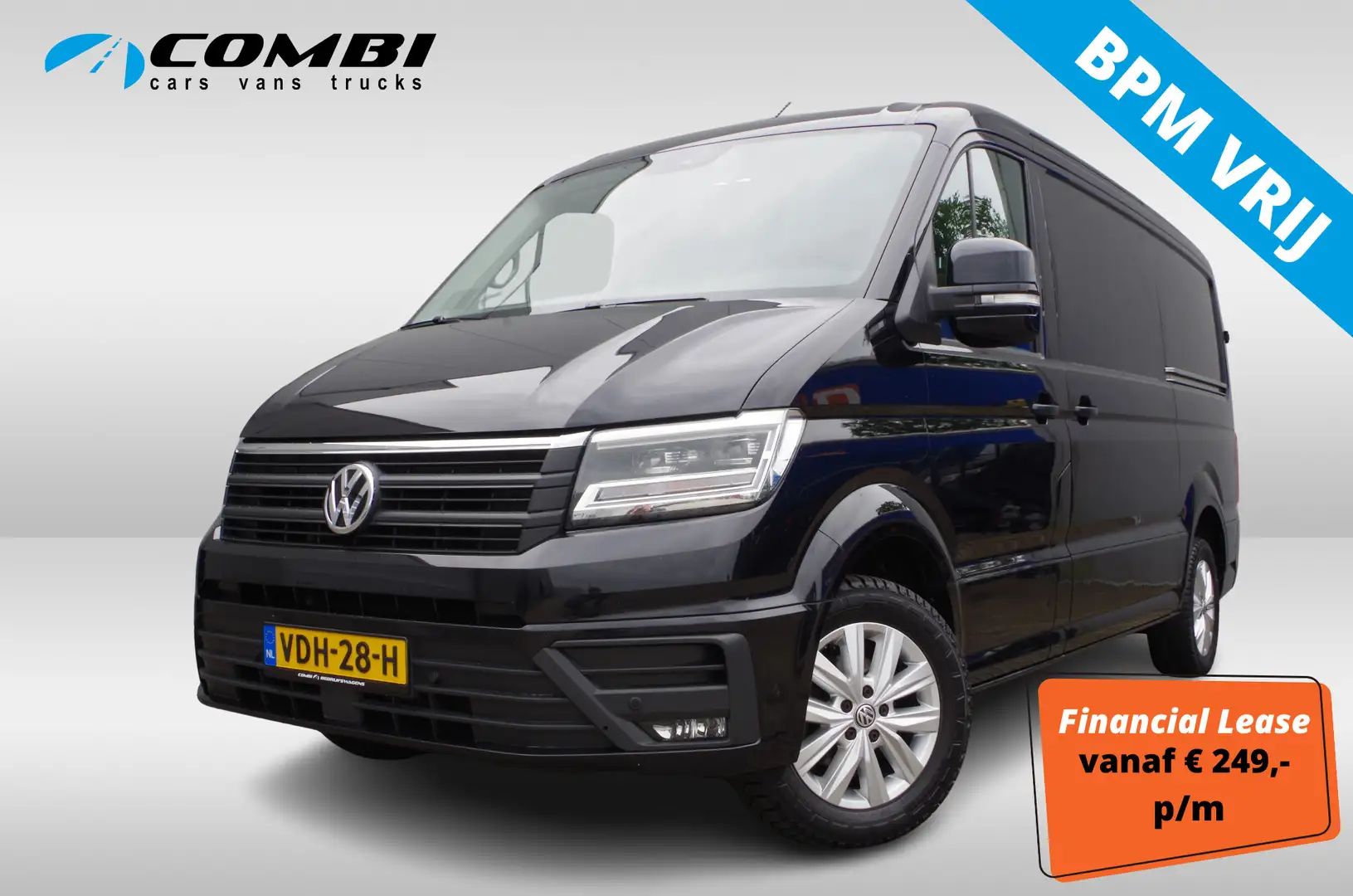 Volkswagen Crafter 30 2.0 TDI L3H2 Highline  177pk/Dubbele schuifdeu Zwart - 1
