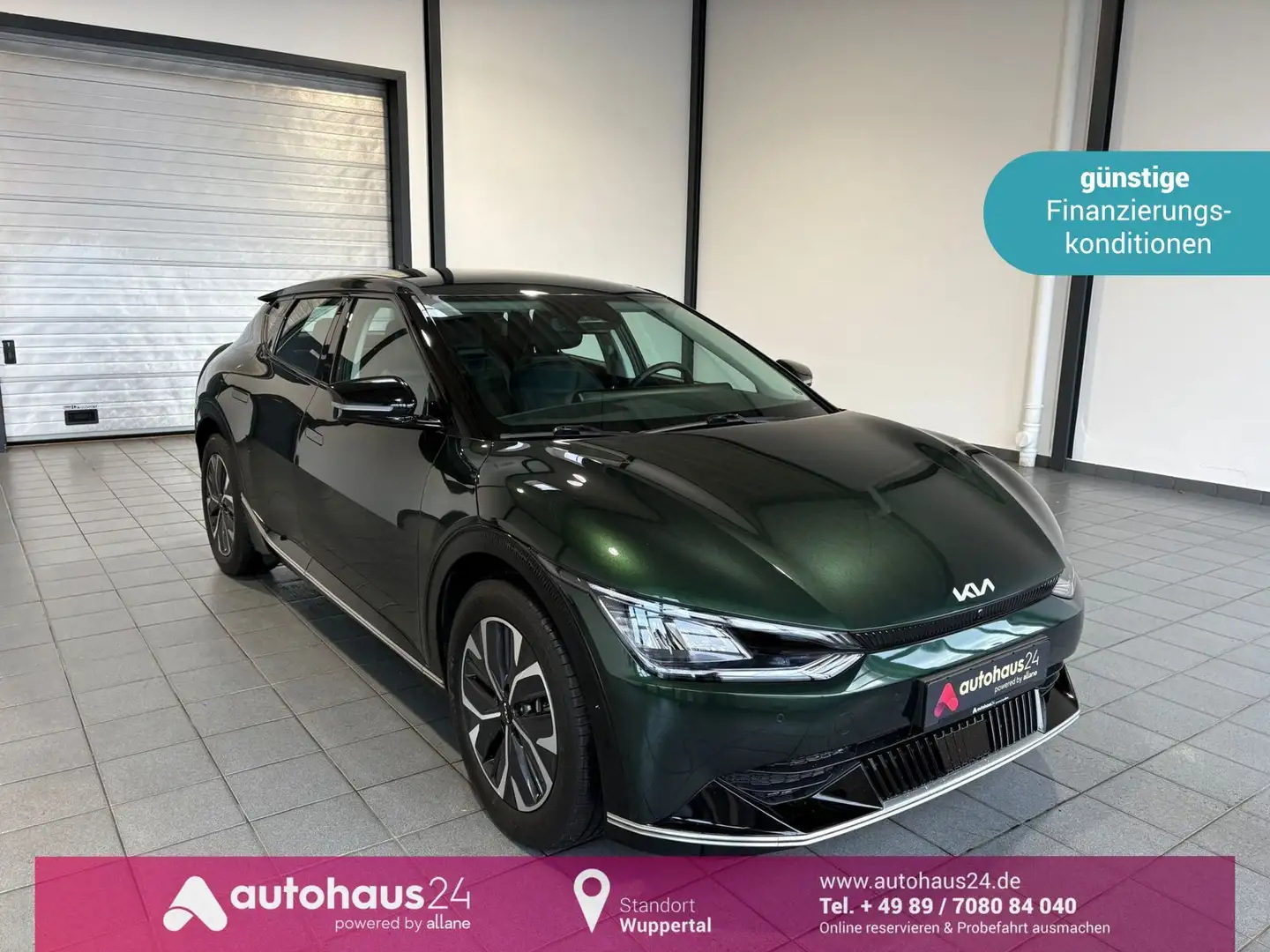 Kia EV6 Elektro 77,4 kWh ACC|LED|Navi|Kamera Grün - 1