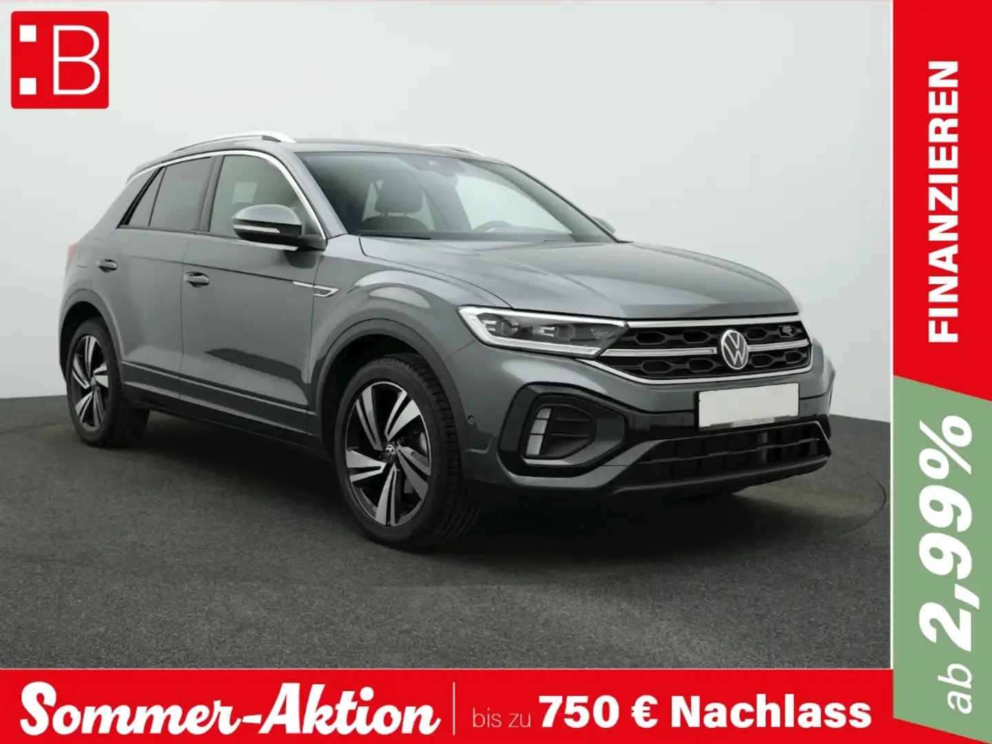 Volkswagen T-Roc 1.5 TSI DSG R-Line AHK NAVI IQ.LIGHT KAMERA NEVADA Grau - 1