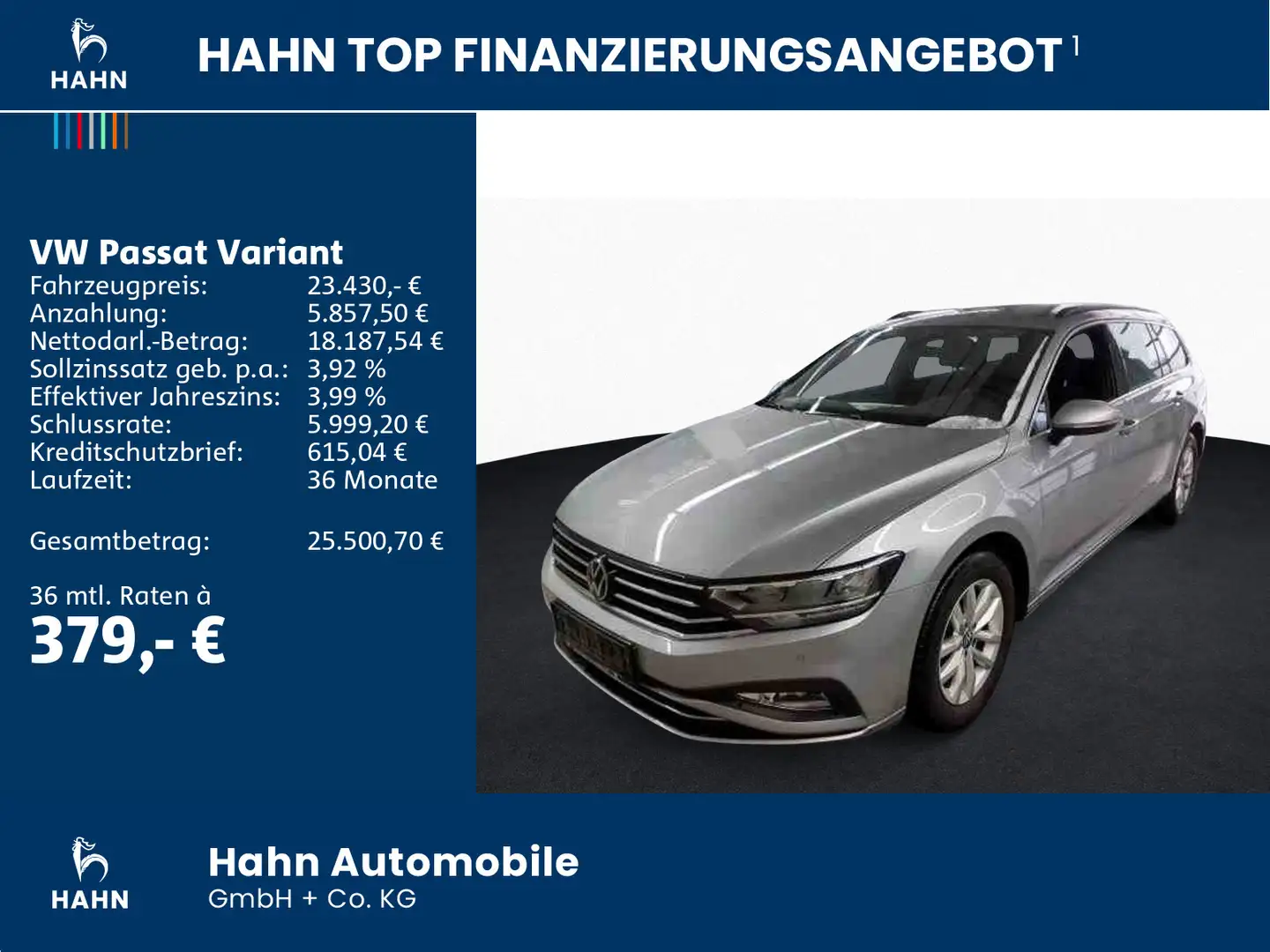 Volkswagen Passat Variant 1.5TSI DSG Business LED Navi ACC Silber - 2