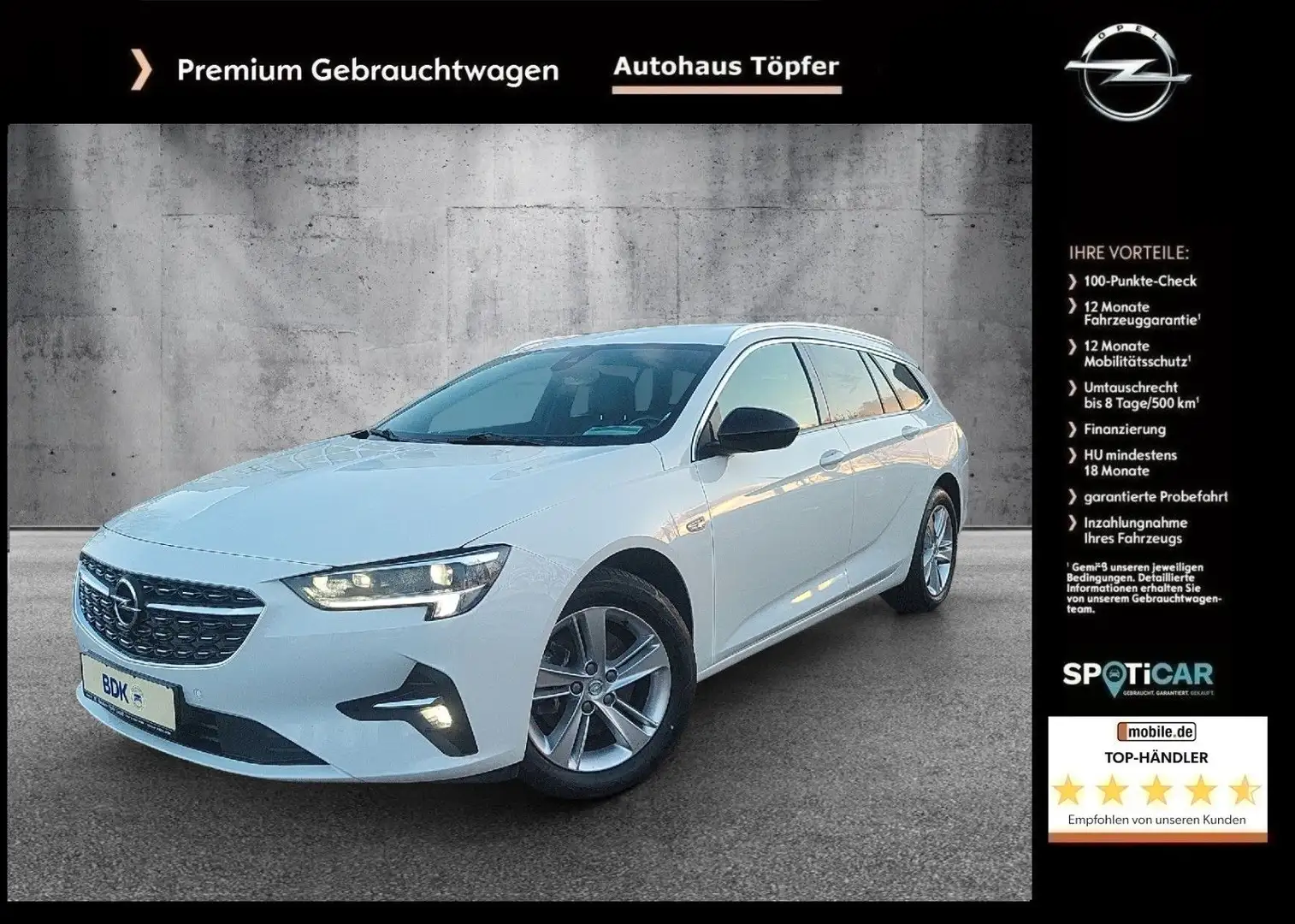 Opel Insignia B ST "Elegance" 1Hand/Navi/Voll-LED/DAB Weiß - 1
