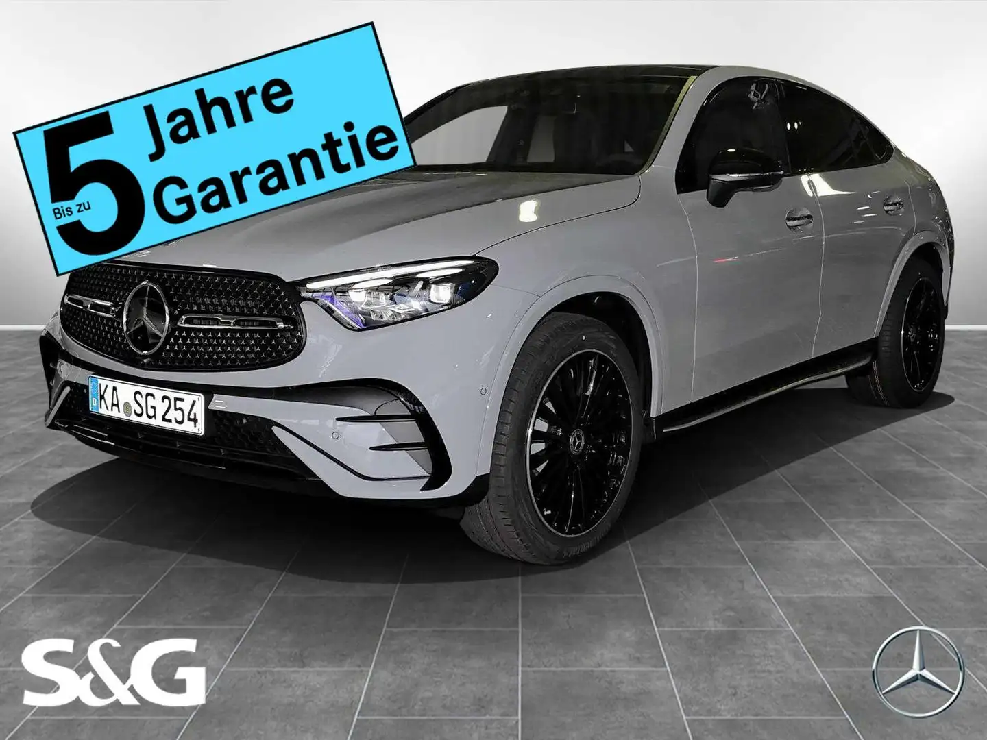 Mercedes-Benz GLC 300 4M Coupé AMG Night+MBUX+360+Pano+AHK+HUD Grey - 1