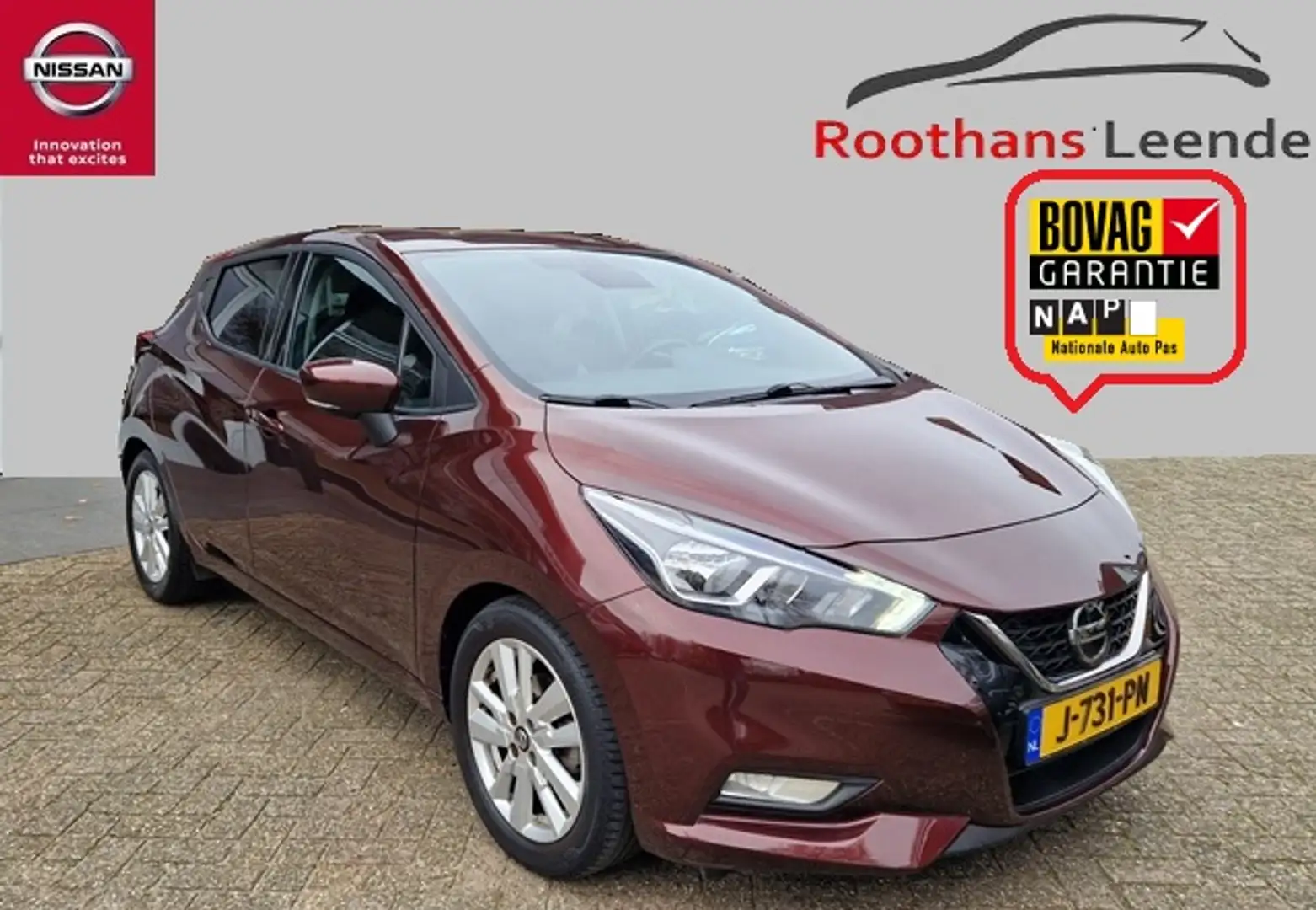 Nissan Micra 1.0 100PK IG-Turbo X-Tronic A/T N-Connecta - Andro Rouge - 1