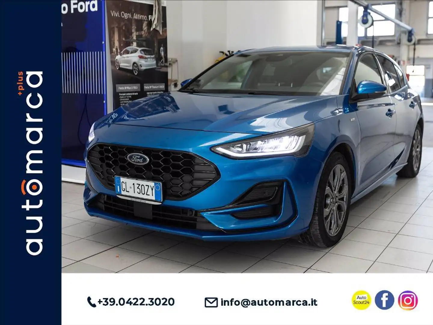 Ford Focus 1.0 ecoboost h ST-Line Style 125cv Bleu - 1