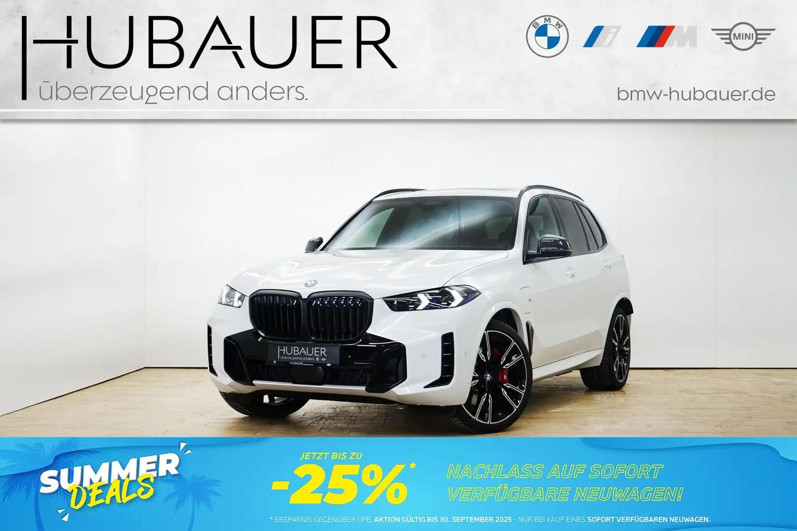 BMW X5 xDrive50e [M Sport, HUD, AHK, ACC, GSD, 22" LMR] Weiß - 1