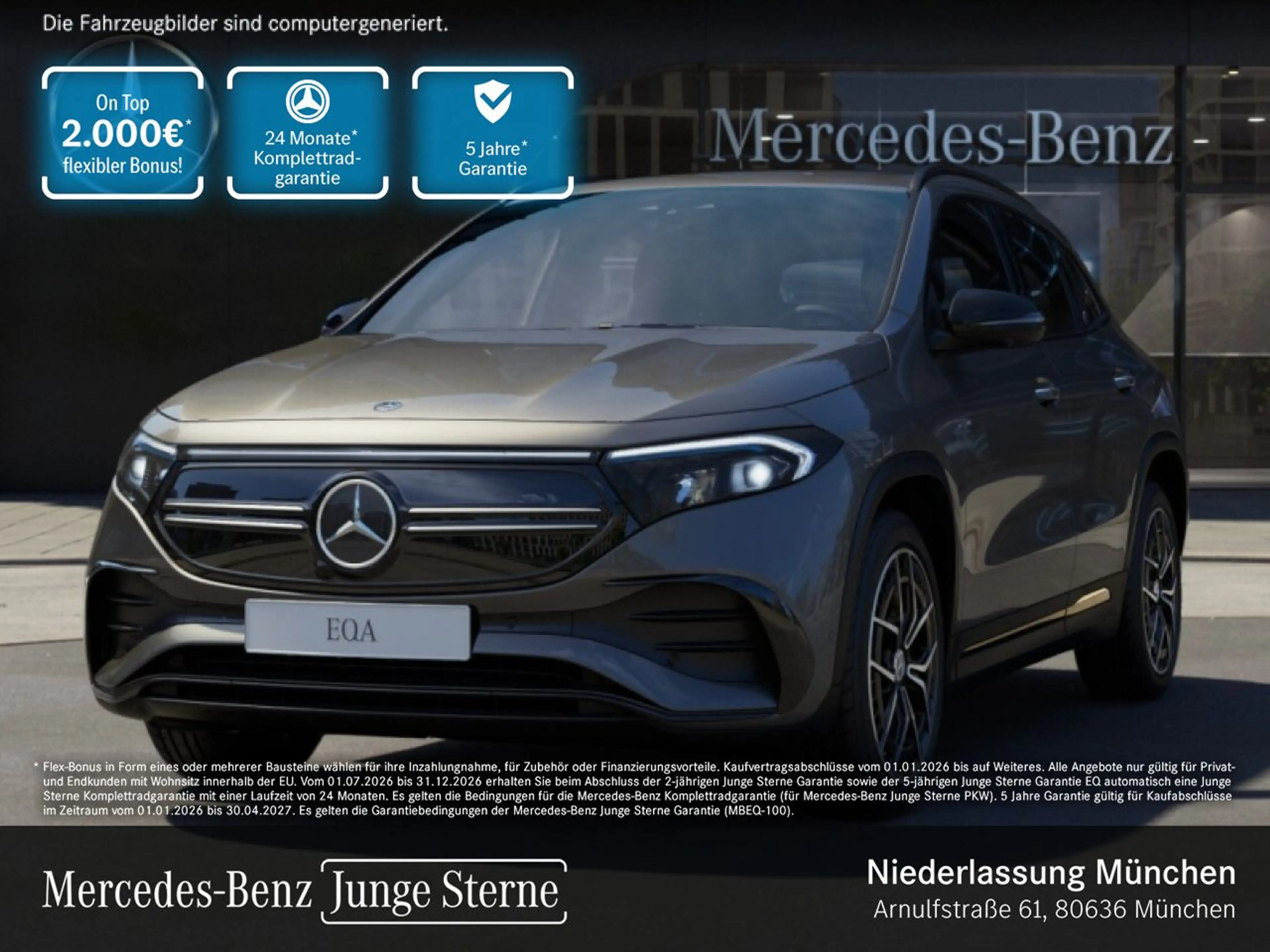 Mercedes-Benz EQA 350 4M AMG+NIGHT+19"+PLUS-PAKET+AHK+360+MEMORY