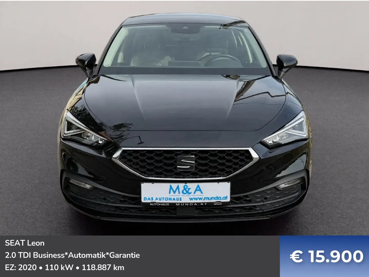 SEAT Leon 2.0 TDI Business*Automatik*Garantie Schwarz - 2