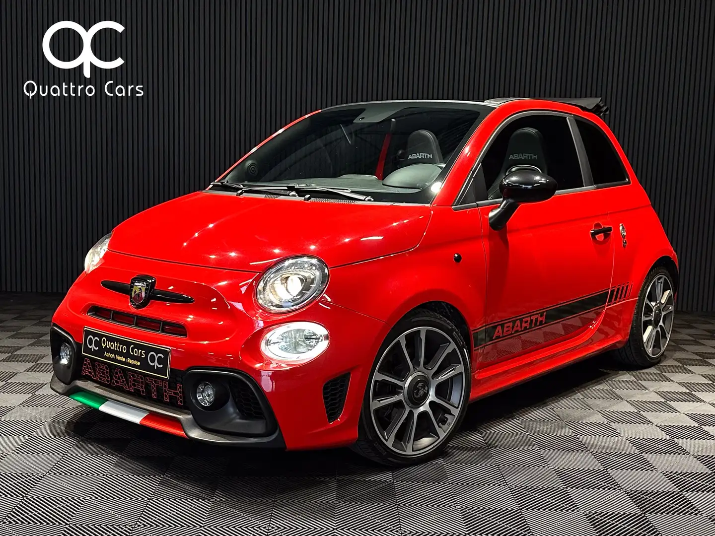 Abarth 595 Turismo Cabrio 1.4 T-Jet 163Ch - Super look - Cuir - 70th Rouge - 1