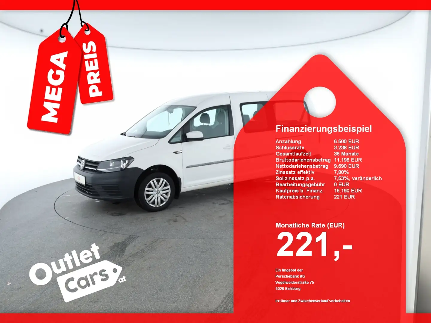 Volkswagen Caddy 2.0 TDI Maxi TL DSG 7-SITZER AHK+RFK+SHZ Weiß - 1