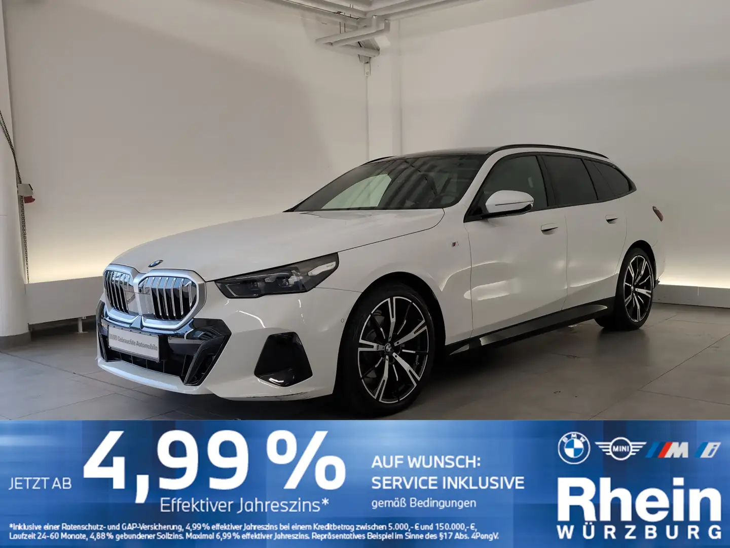 BMW 520 d xDrive Touring M Sportpaket Pano/HiFi/DAB Pano/H Weiß - 1