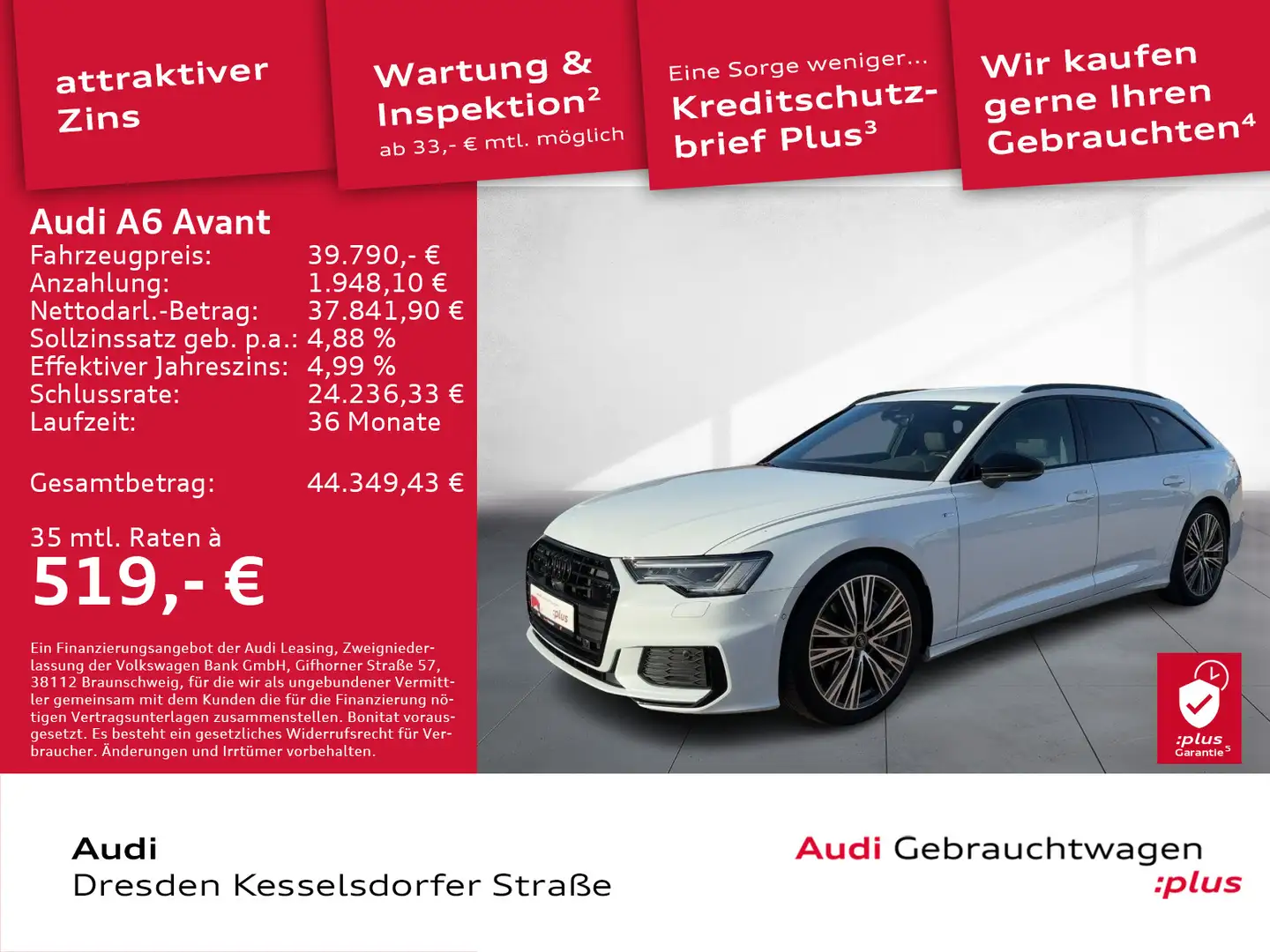 Audi A6 45 TFSI Q. sport Kamera Navi LED Bianco - 1