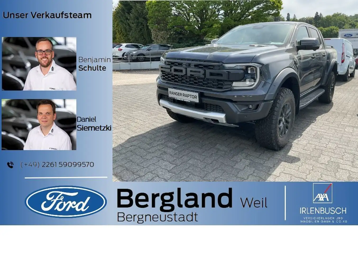 Ford Ranger Raptor DOPPELKABINE 2.0L 205PS Automatik Grijs - 1
