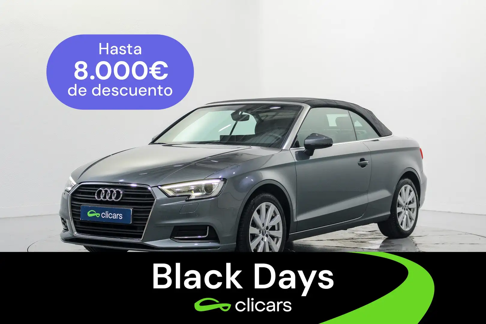 Audi A3 Cabrio 1.6TDI Design Edition 85kW Gris - 1