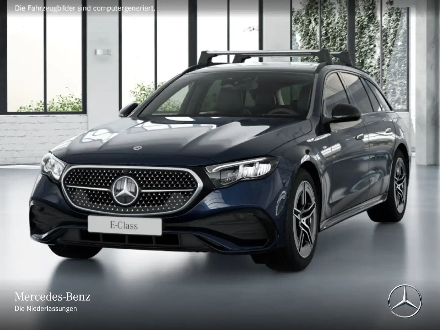 Mercedes-Benz E 300 de T 4M Hybrid AMG Fahrass Airmat Pano LED Blau - 2