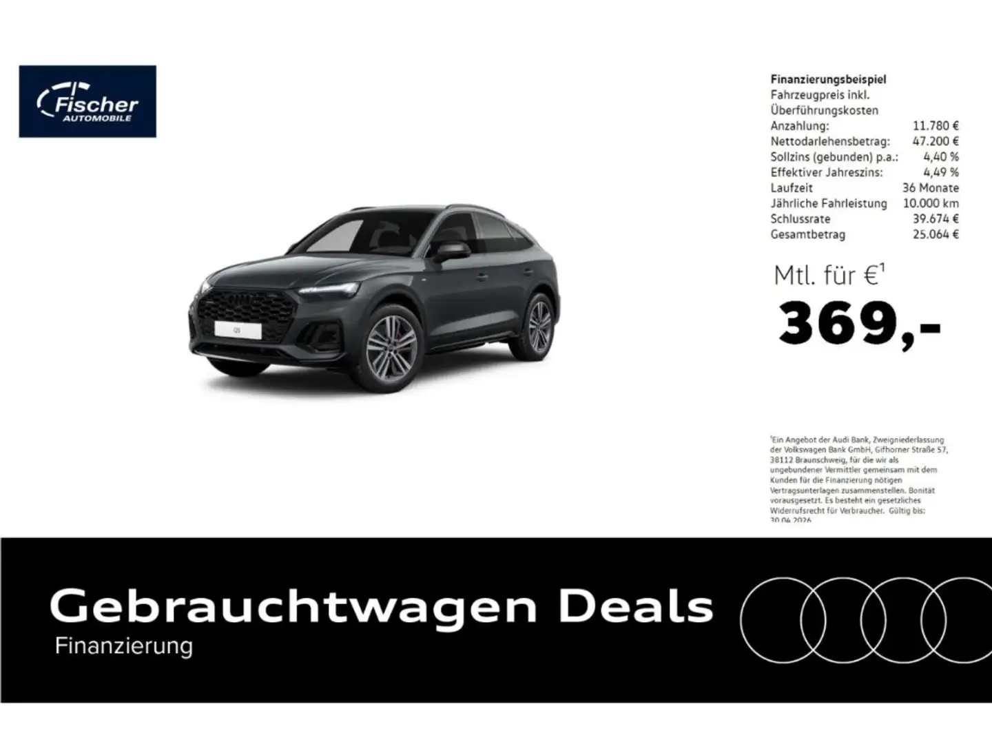 Audi Q5 Sportback 40 TDI quattro S line AHK/Leder/20'' Grau - 1