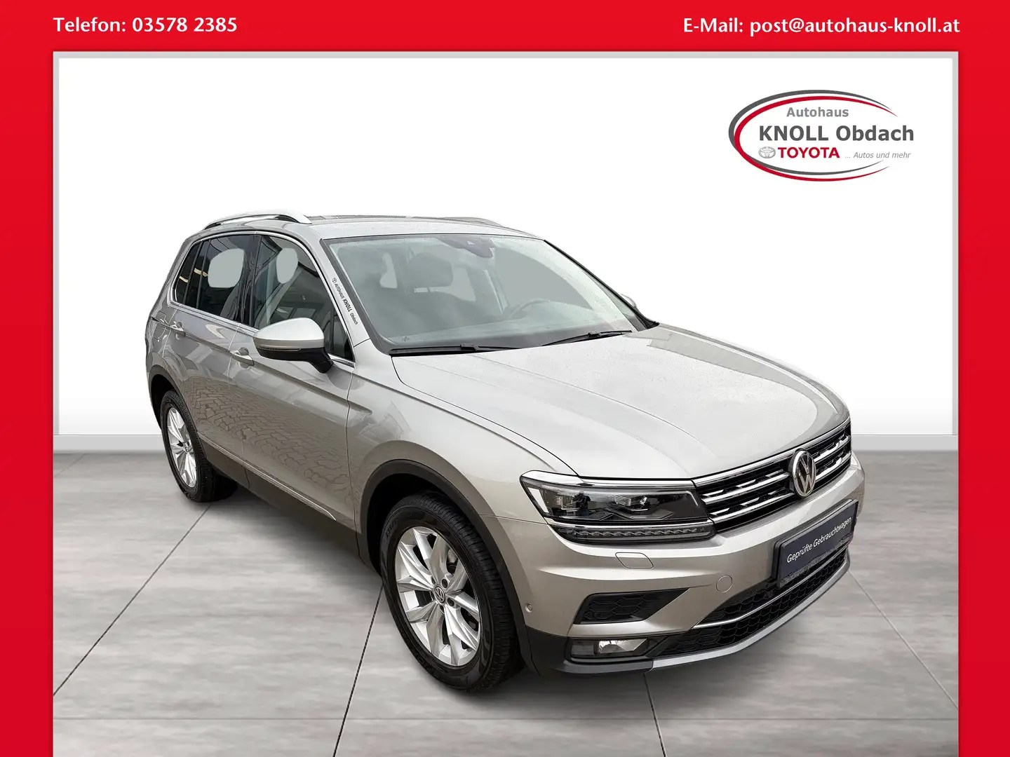 Volkswagen Tiguan 2,0TDi Highline 4Motion Silber - 1