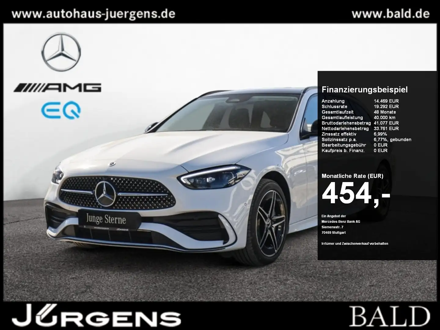 Mercedes-Benz C 300 de T AMG-Sport/DIGITAL/Pano/AHK/Night/Dist Weiß - 1