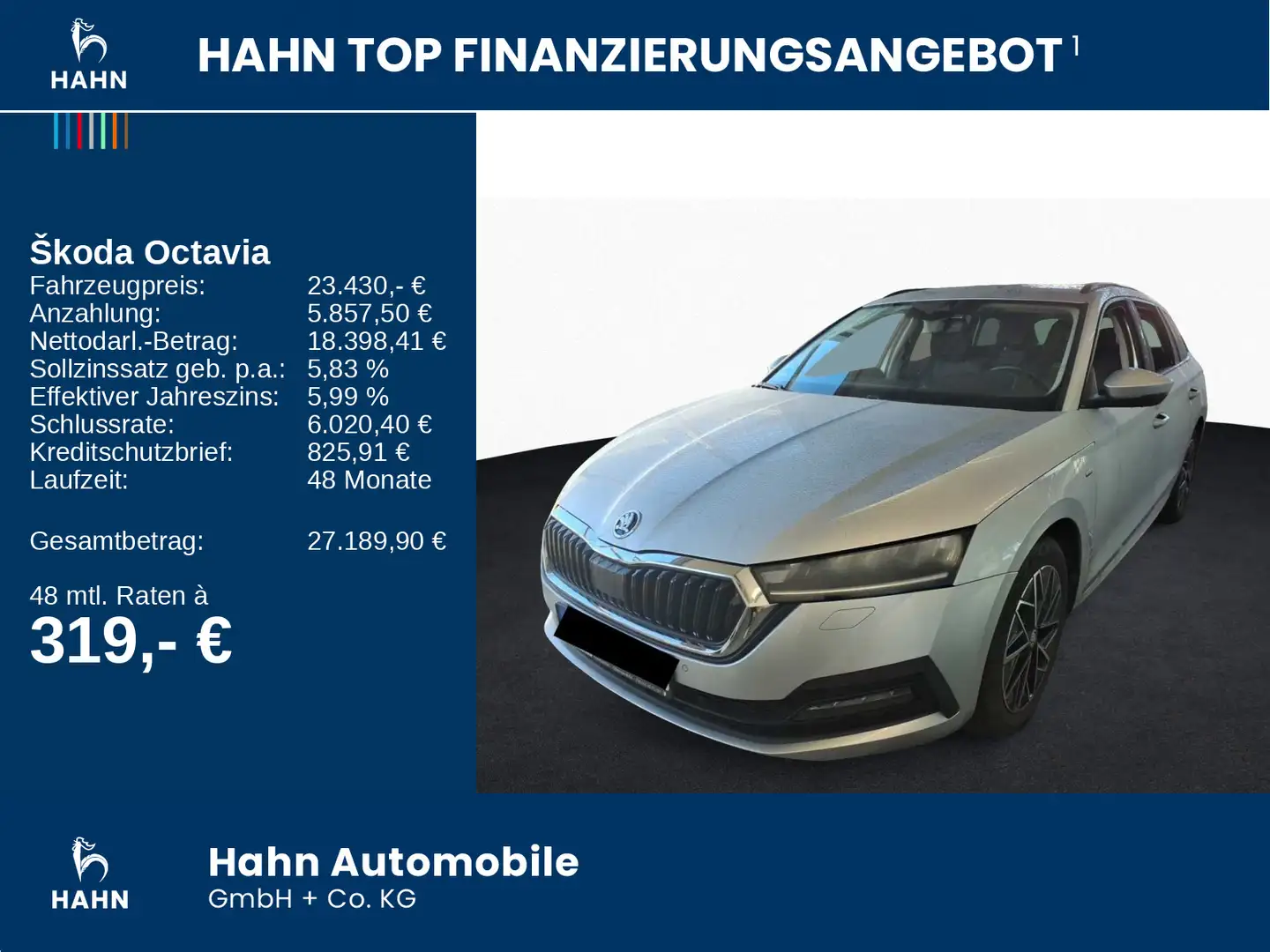 Skoda Octavia Combi 1.5TSI e-TEC DSG Clever SmartLink Silber - 2