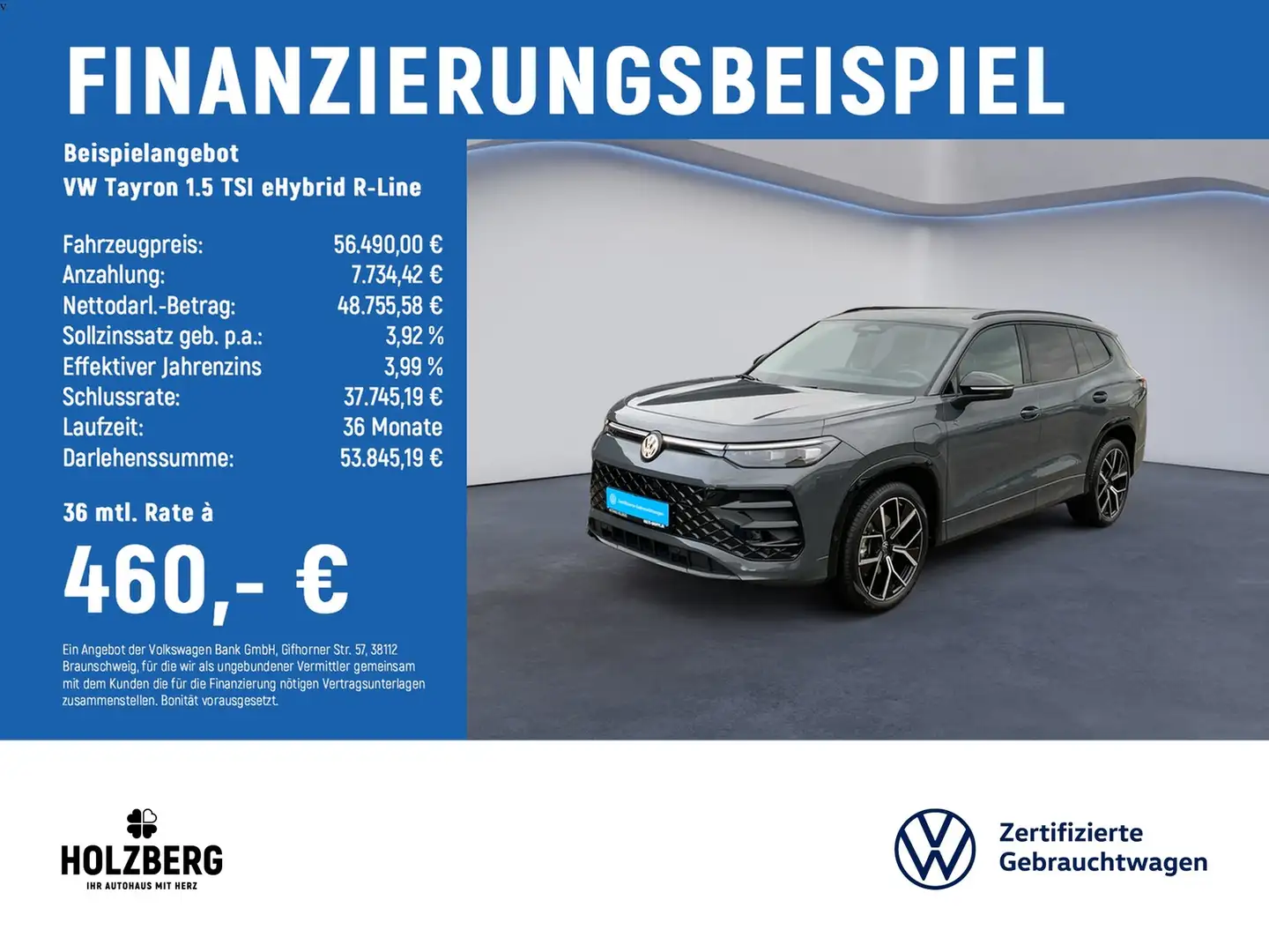 Volkswagen Tayron 1.5 TSI eHybrid R-Line H&K+HUD+PANO+AHK Grau - 2