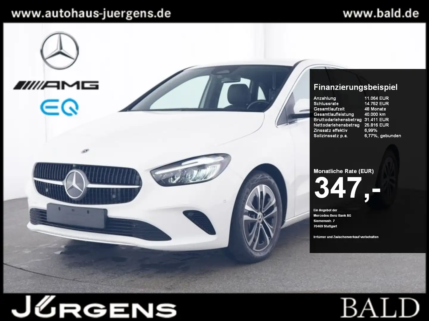 Mercedes-Benz B 220 d Progressive-Advanced+/LED/AHK/Cam/Easy-P Weiß - 1