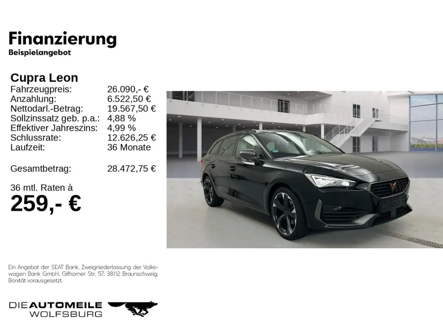 CUPRA Leon ST 1.5eTSI DSG NAVI/LED/SITZHZ Schwarz - 2