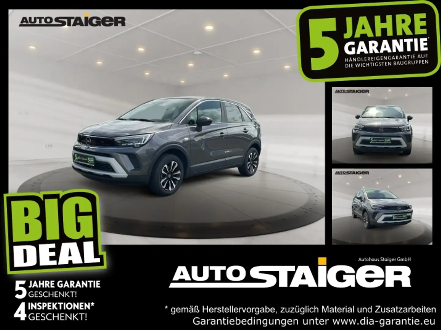 Opel Crossland 1.2 Turbo Elegance Navi SpurH LM RFK Grijs - 1