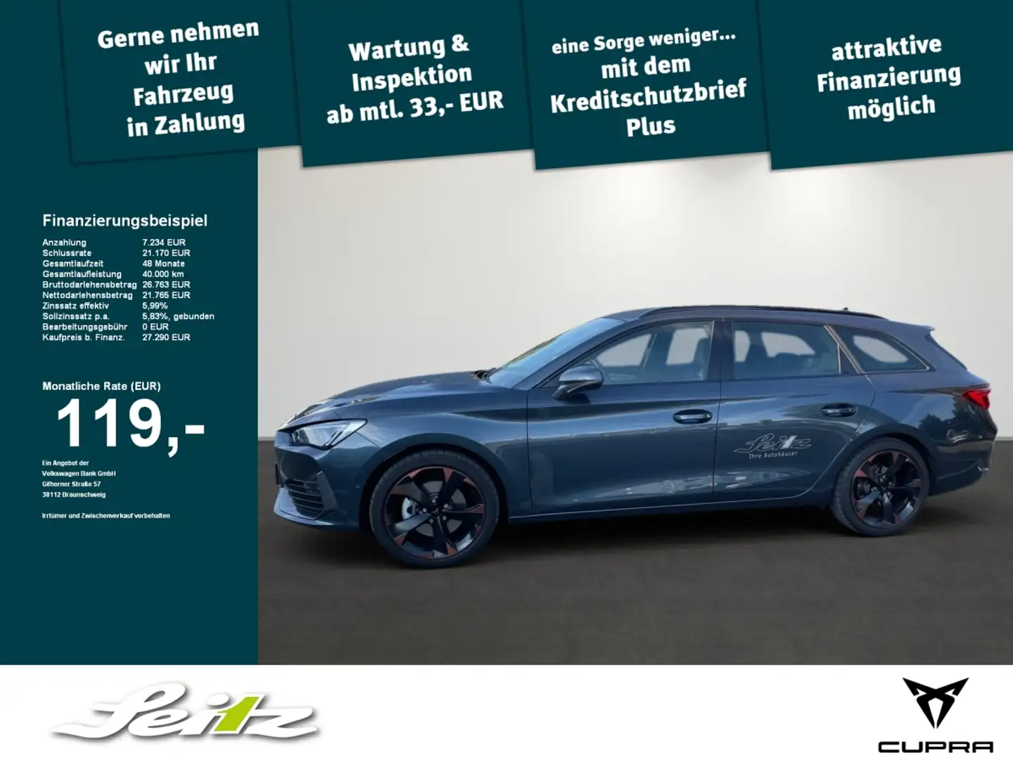 CUPRA Leon Sportstourer 1.5 eTSI *MATRIX*BEATS*KAMERA* Grau - 1