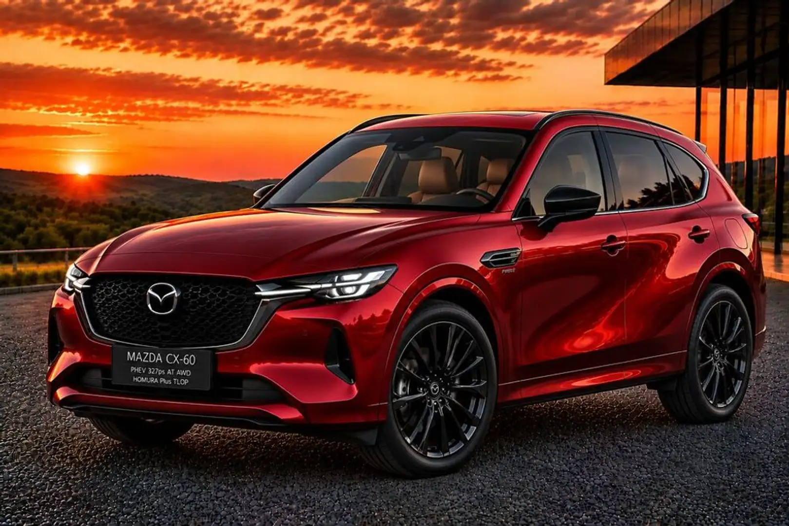 Mazda CX-60 PHEV 327ps AT AWD HOMURA Plus TLOP Rot - 1