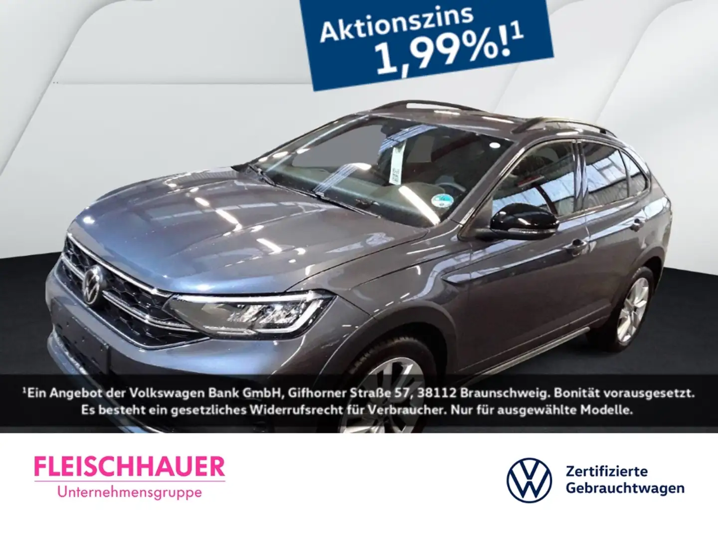 Volkswagen Taigo Goal 1.0 TSI DSG Navi Digitales Cockpit LED ACC Ap Grau - 1