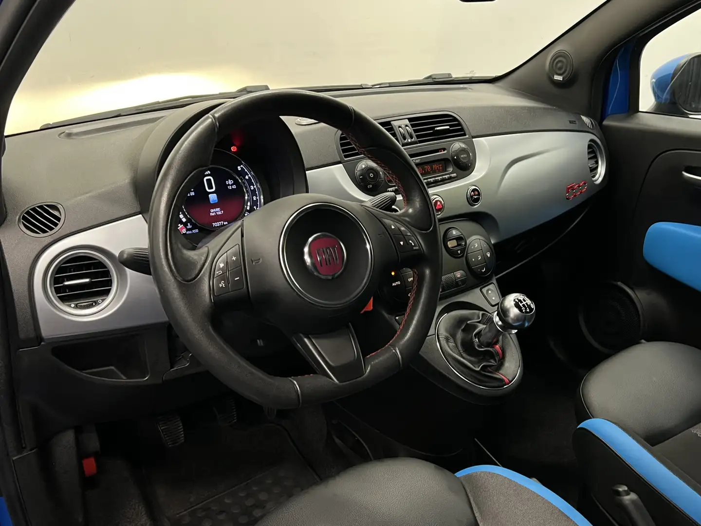 Fiat 500 0.9 TwinAir Turbo 500S | PARKEERSENSOREN | AIRCO | Blauw - 2